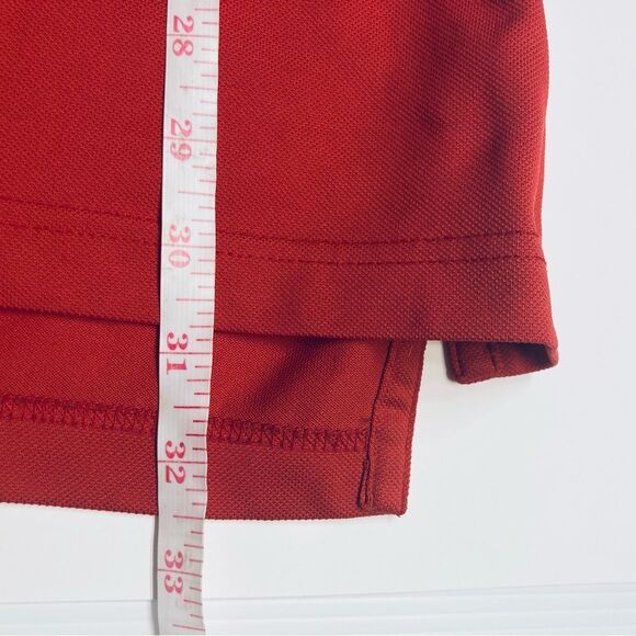 Peter Millar Men's Golf Polo Short Sleeve Collared Shirt Size Large Red CP Logo - Picture 7 of 7